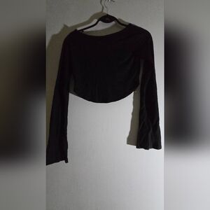 Dynamite Black Long Sleeve Crop Top